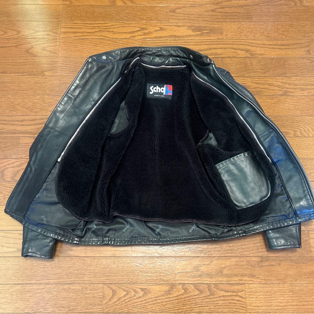 Schott シングルライダースジャケット 革ジャン 38