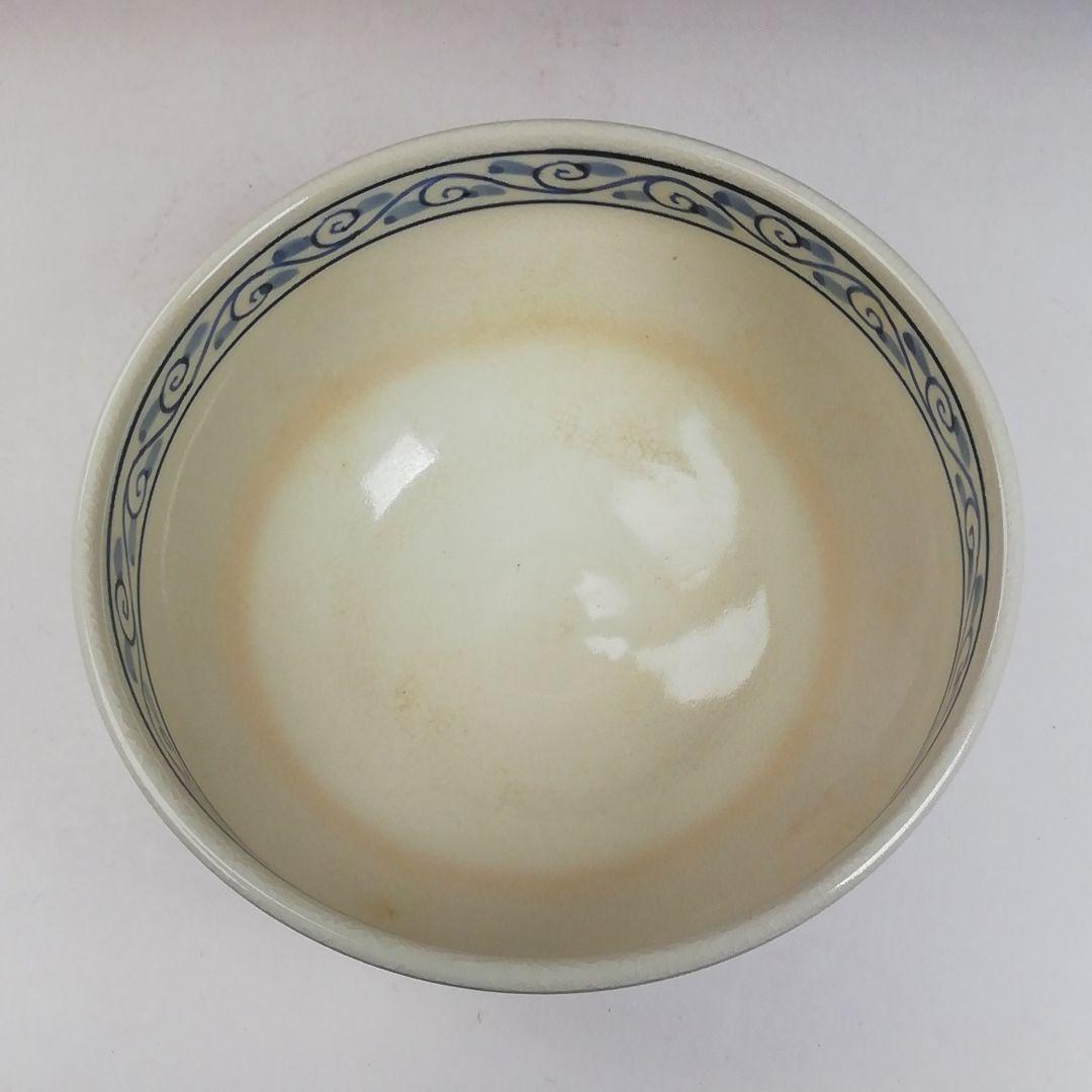 Ｗ１３６　数茶碗　十客『安南仁清写独楽筋紋』『手塚桐鳳 造』　共箱　茶道具