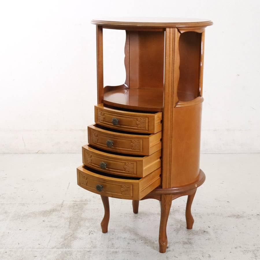 イタリア製クラシカル家具 サイドチェスト コンソール 電話台 引き出し4段