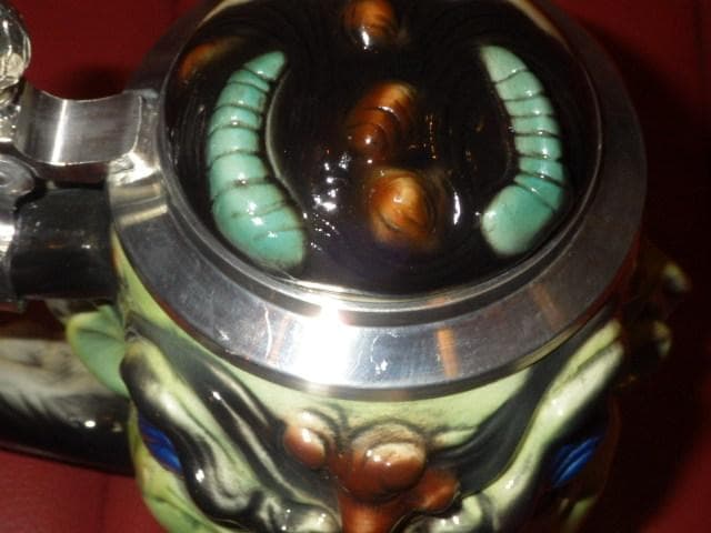 デビル★スカル★タンカード★ツーフェイス★悪魔★置物★髑髏★ビアマグ★ビンテージ