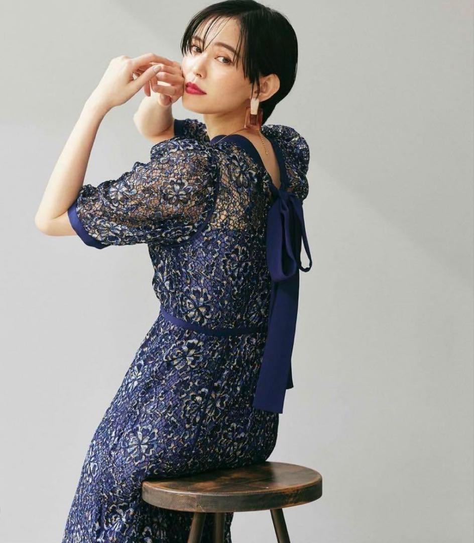 値下げ中！　Mystrada ワンピース　ドレス　ネイビー ブルー　ロングドレス