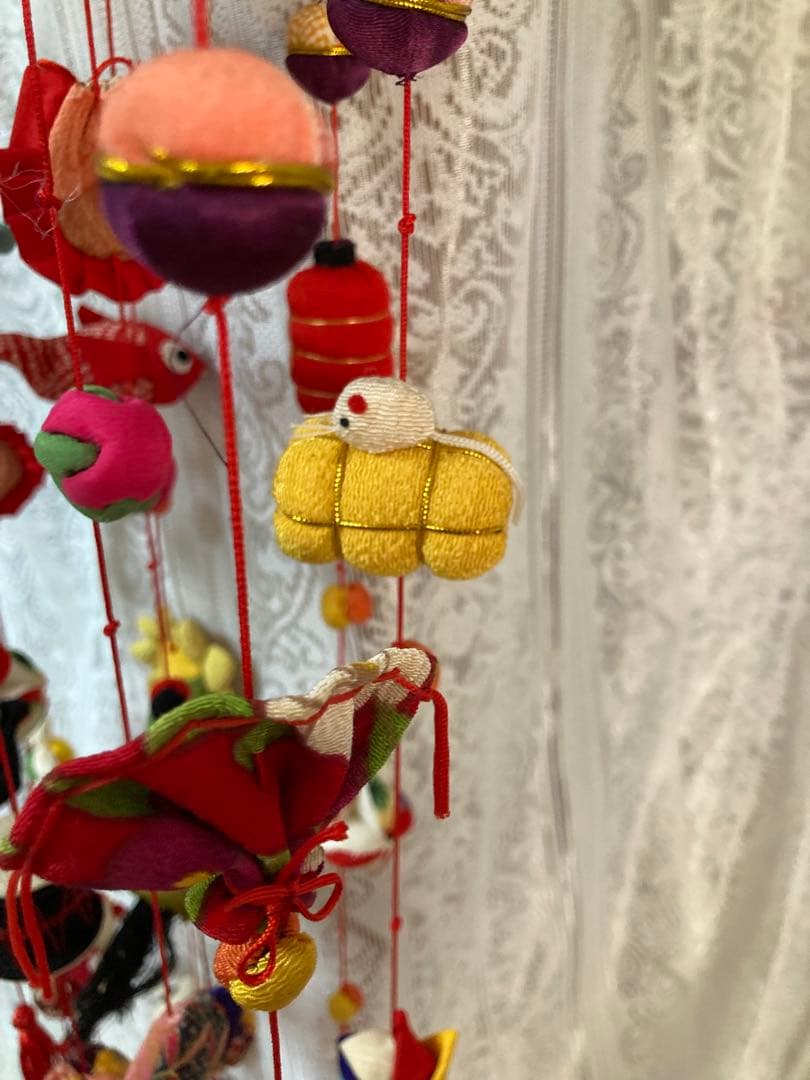 超豪華版　吊るし飾り　ちりめん細工　吊るし雛　お雛様　約100cm