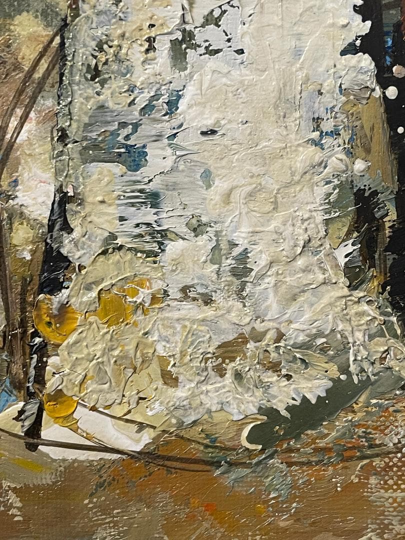 h*7様 「真作」池田秀郎「果実と花」静物画　油彩画　額装　サイン有り　F8号