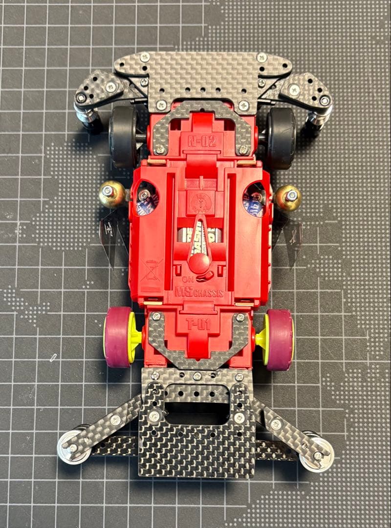 ミニ四駆 MS フレキ　赤　レッド　完成品アバンテMk.II