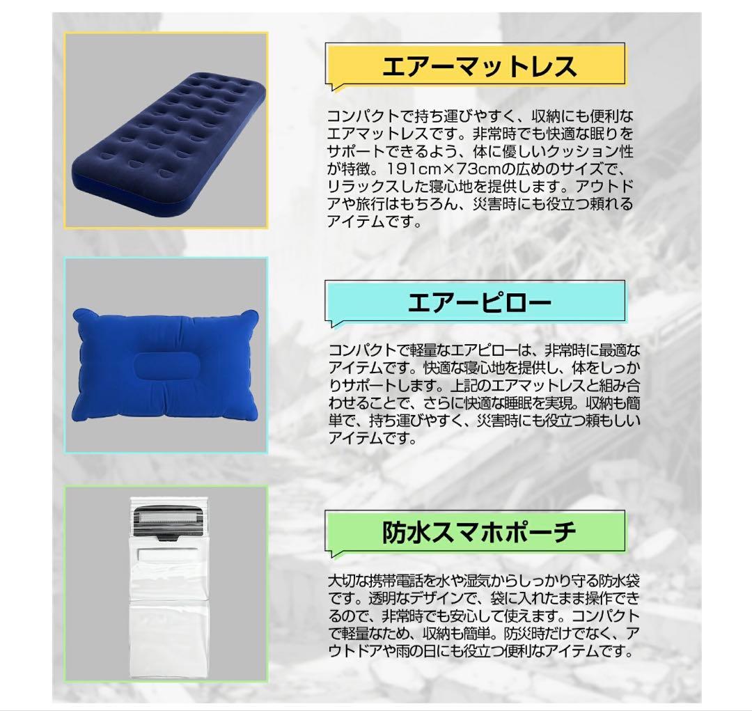 【消防士監修】30L リュック型防災セット 47点　防災グッズ　地震　台風　火災