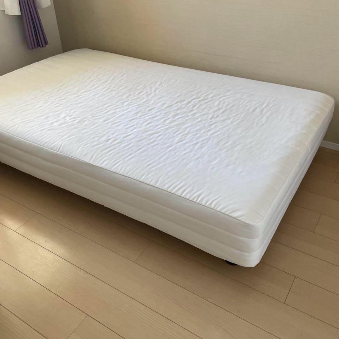 3/29(土)まで【送料無料】無印良品セミダブル脚付きマットレス ベッド脚20㎝