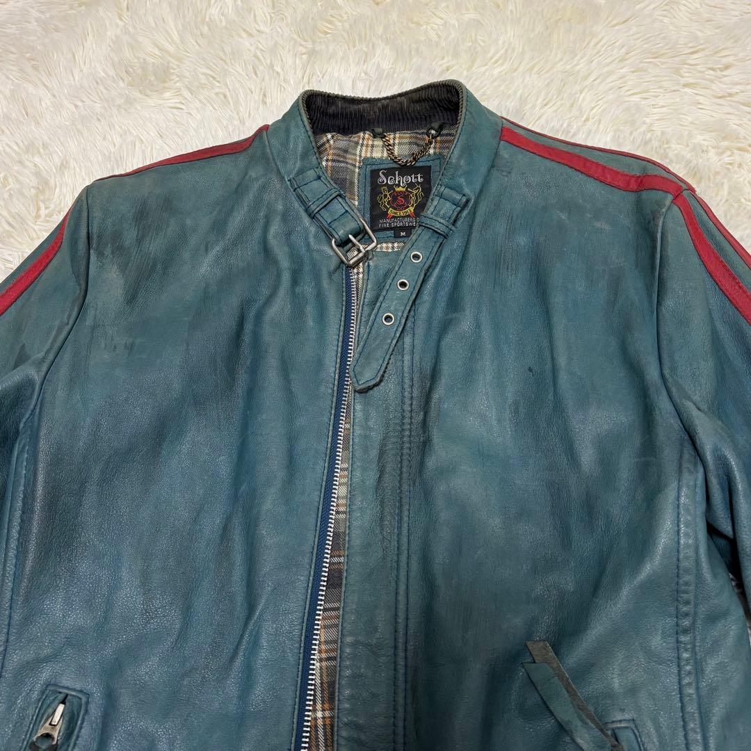 【希少色】 Schott ライダースジャケット シングル ヴィンテージ M