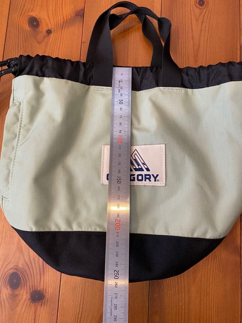 GREGORY 巾着型バッグ ライトグリーン/ブラック/CINCH BAG M