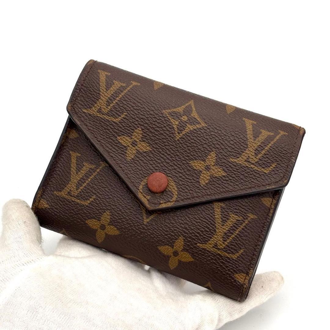 ルイヴィトン モノグラム ポルトフォイユ ヴィクトリーヌ 三つ折り財布 ブラウン