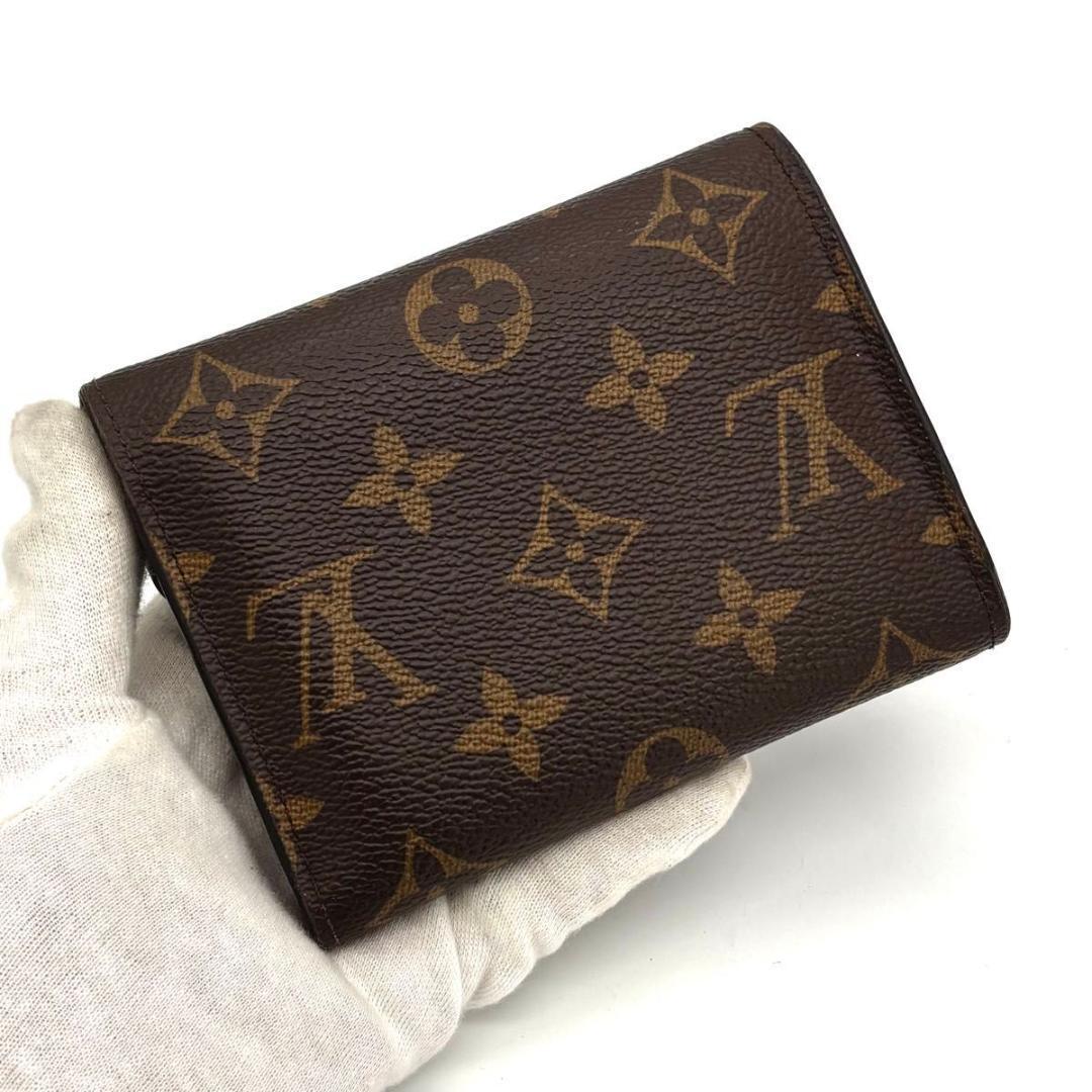 ルイヴィトン モノグラム ポルトフォイユ ヴィクトリーヌ 三つ折り財布 ブラウン