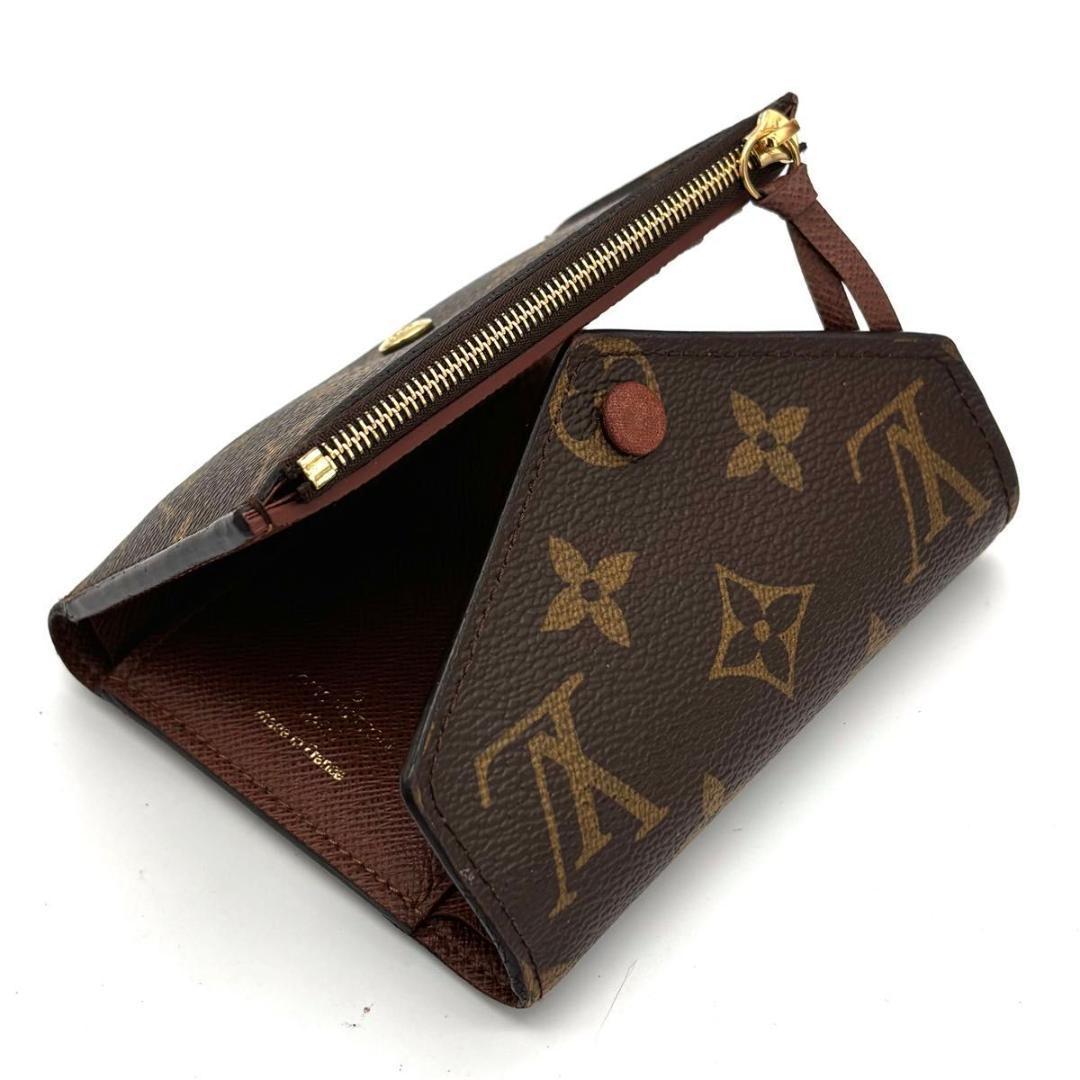 ルイヴィトン モノグラム ポルトフォイユ ヴィクトリーヌ 三つ折り財布 ブラウン