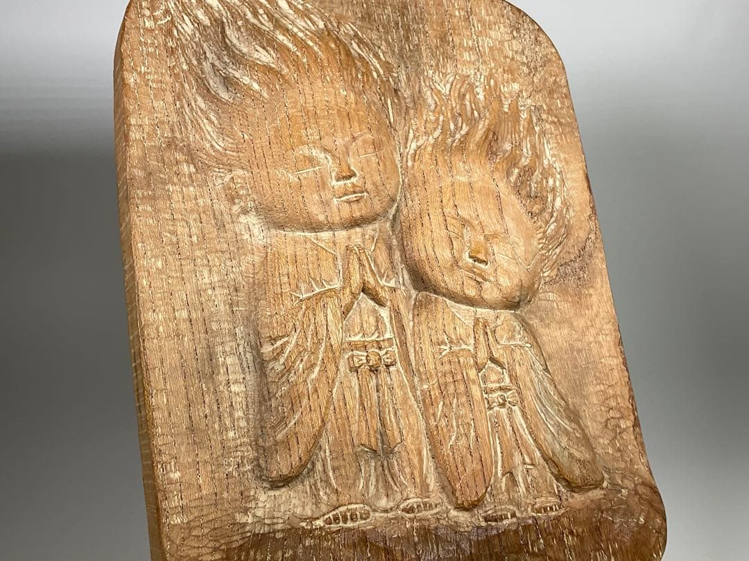 彫刻家　牧田善晴　ふたりの童子　祈り　木彫　一刀彫　長野県