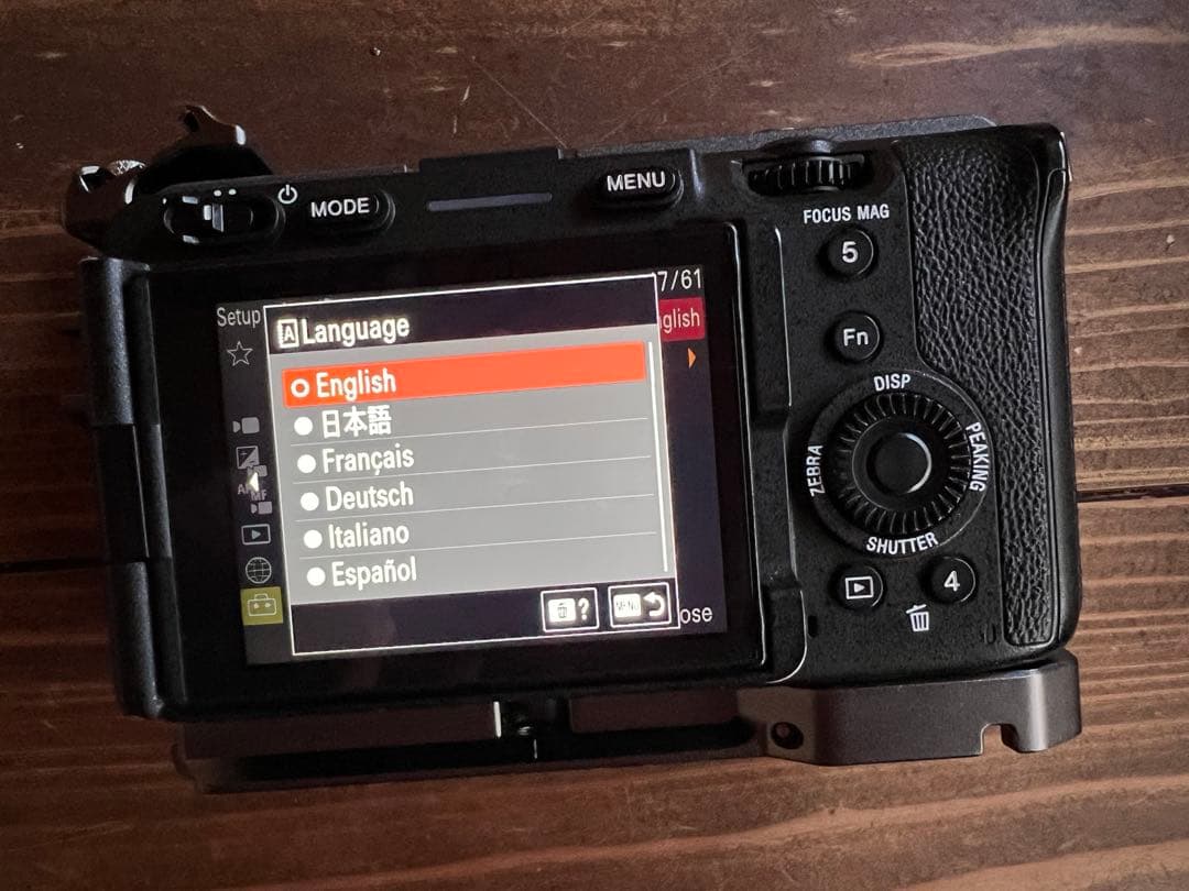 ソニーfx30多言語メニュー