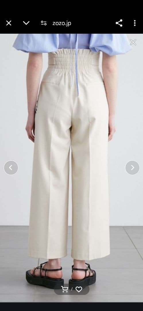 【Mimaさん専用】LILY BROWN 刺繍ハイウエストタックパンツ