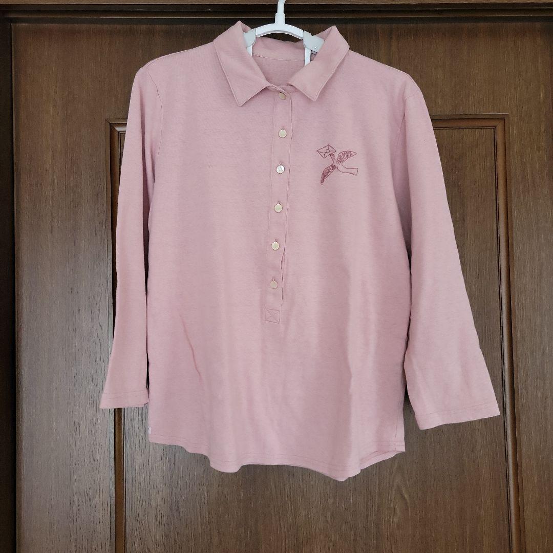 マドモアゼルノンノン　美品試着のみ刺繍入りポロシャツ