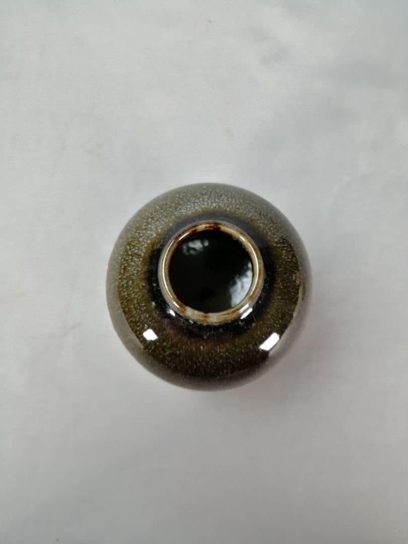 【茶事具】小峠葛芳造　吉兆草之絵　丹山窯　振り出し　菓子器202