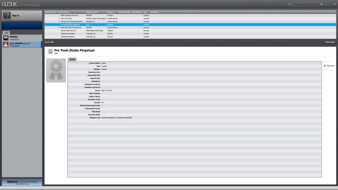 AVID Pro tools 永続ライセンスVersion 2018.12.10