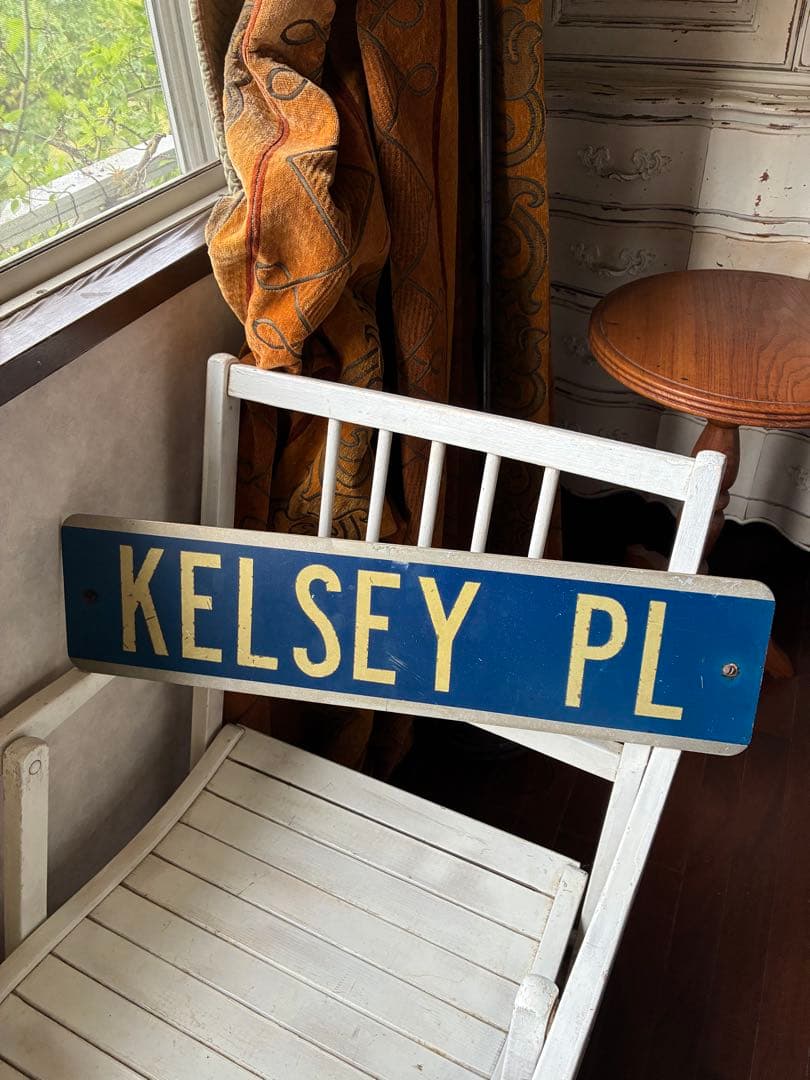 アンティーク　ストリート　サイン　プレート　看板　道路標識　両面　アメリカ　レア