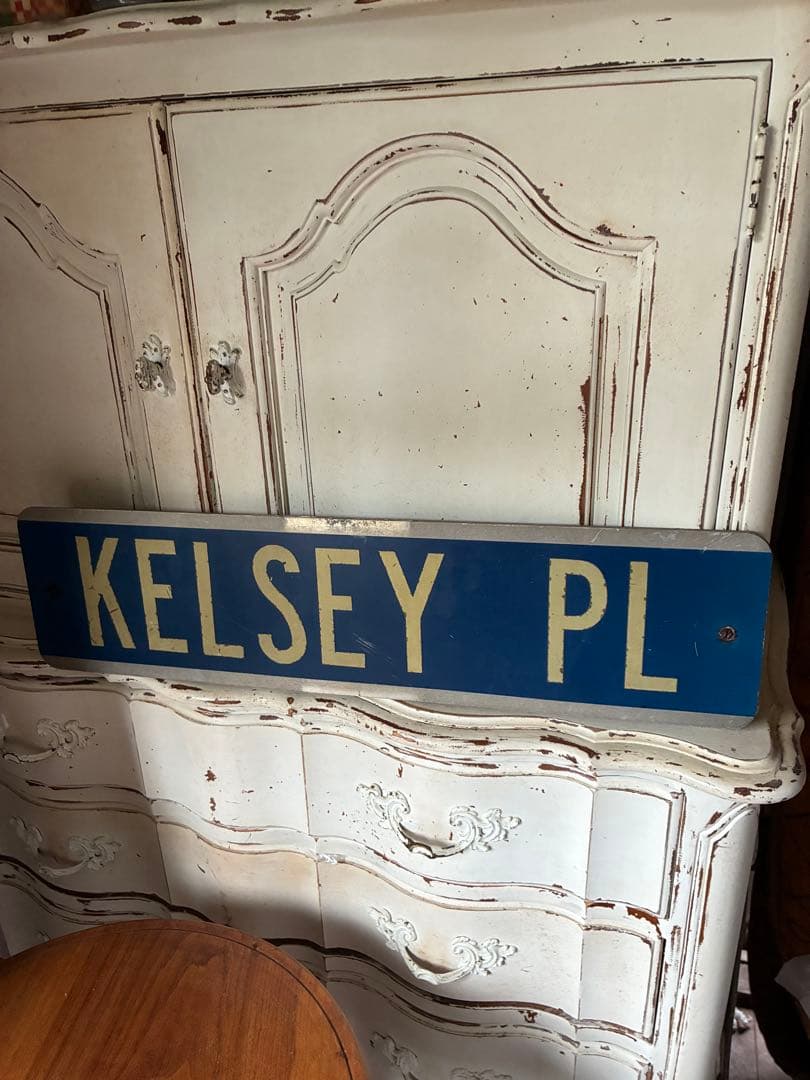 アンティーク　ストリート　サイン　プレート　看板　道路標識　両面　アメリカ　レア