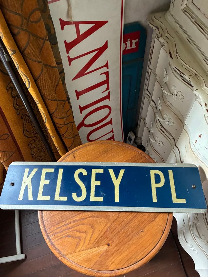 アンティーク　ストリート　サイン　プレート　看板　道路標識　両面　アメリカ　レア