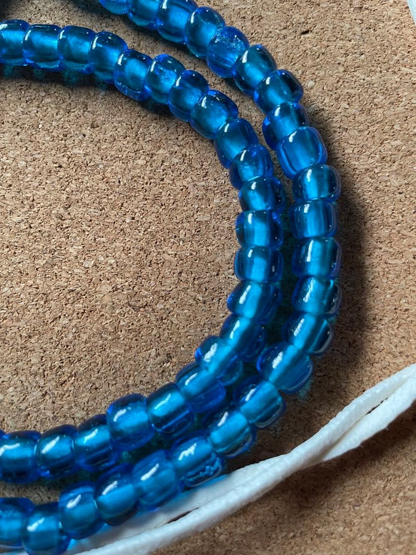 ビンテージ　アクアブルーのパドレビーズネックレス