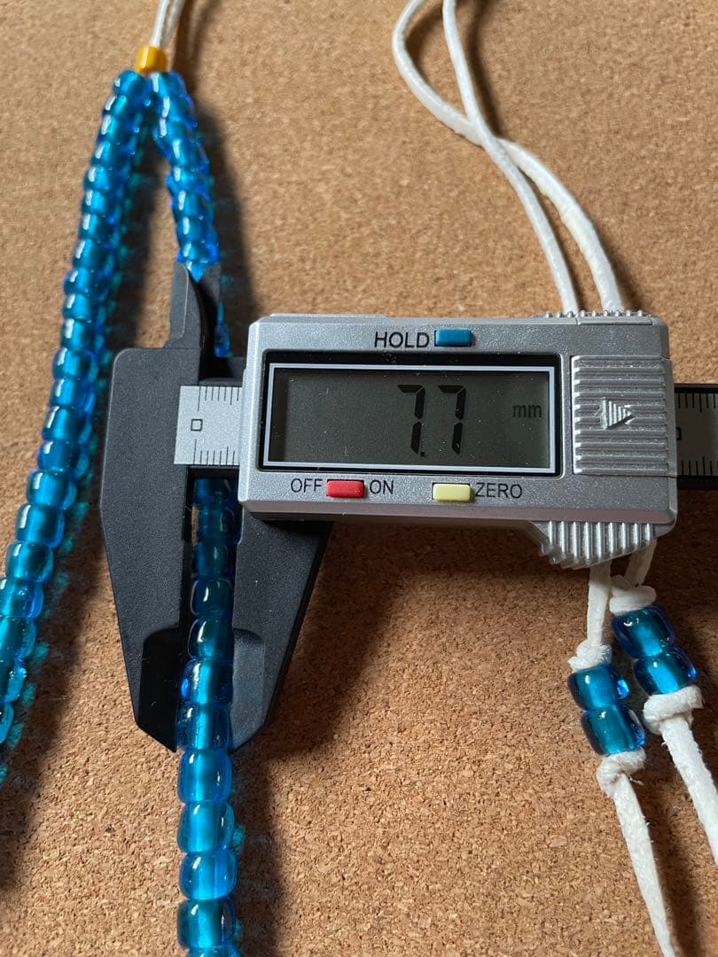 ビンテージ　アクアブルーのパドレビーズネックレス