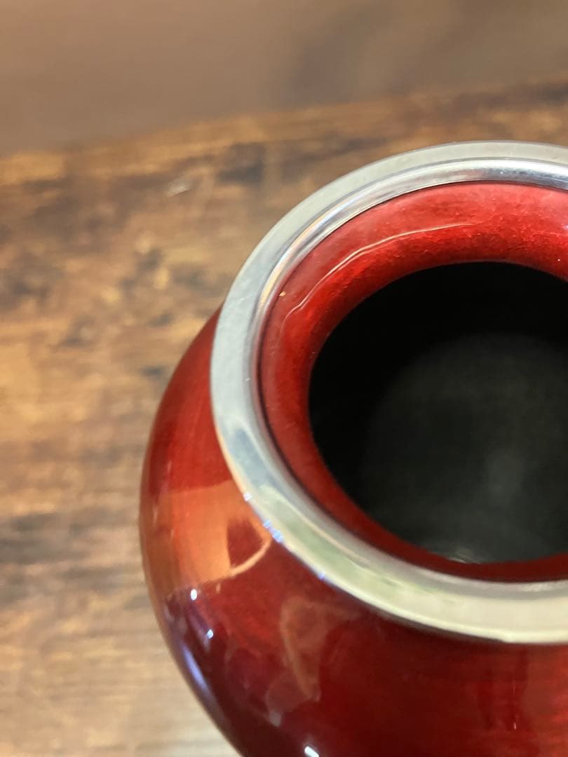 七宝焼 花瓶 菊柄 大小2個セット