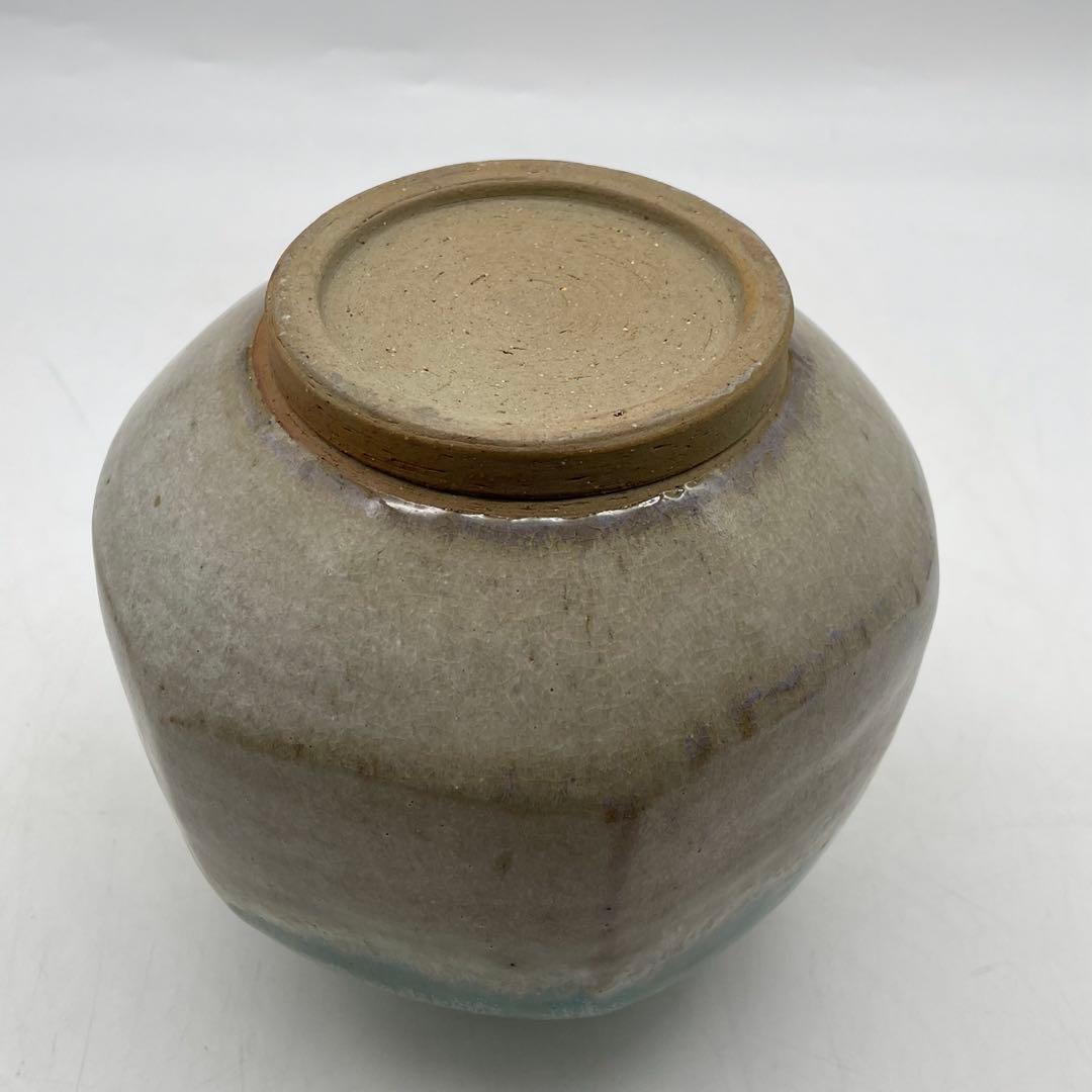 鳥取民藝　牛ノ戸焼　面取染め分け花瓶　93