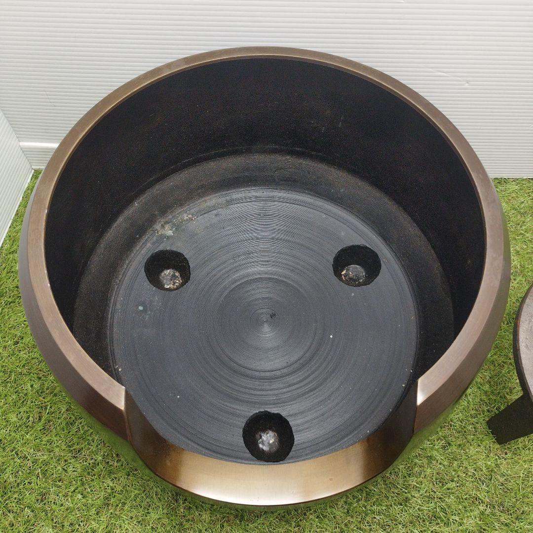 茶道具 風炉 風炉釜 唐銅製 三つ足 火鉢 工芸品 風呂釜 昇雲