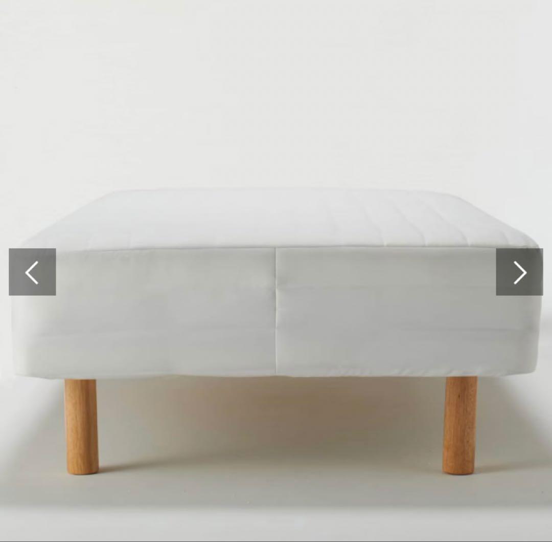 脚付きセミダブルマットレス ホワイト