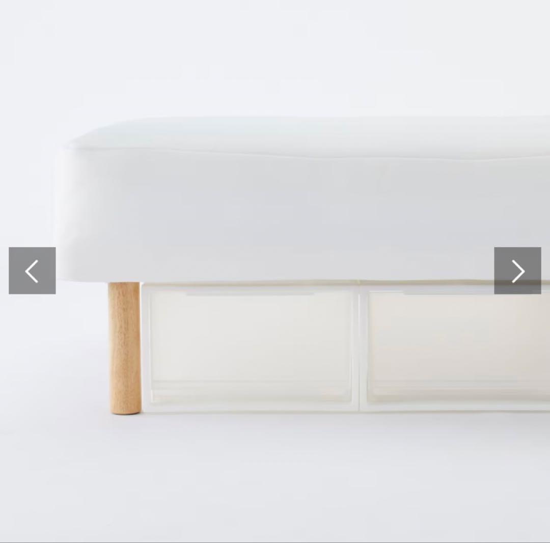 脚付きセミダブルマットレス ホワイト