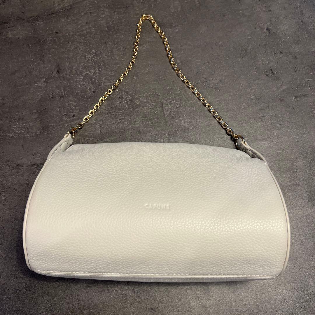 CDFUNE バック　チェーン　ホワイト　ゴールド