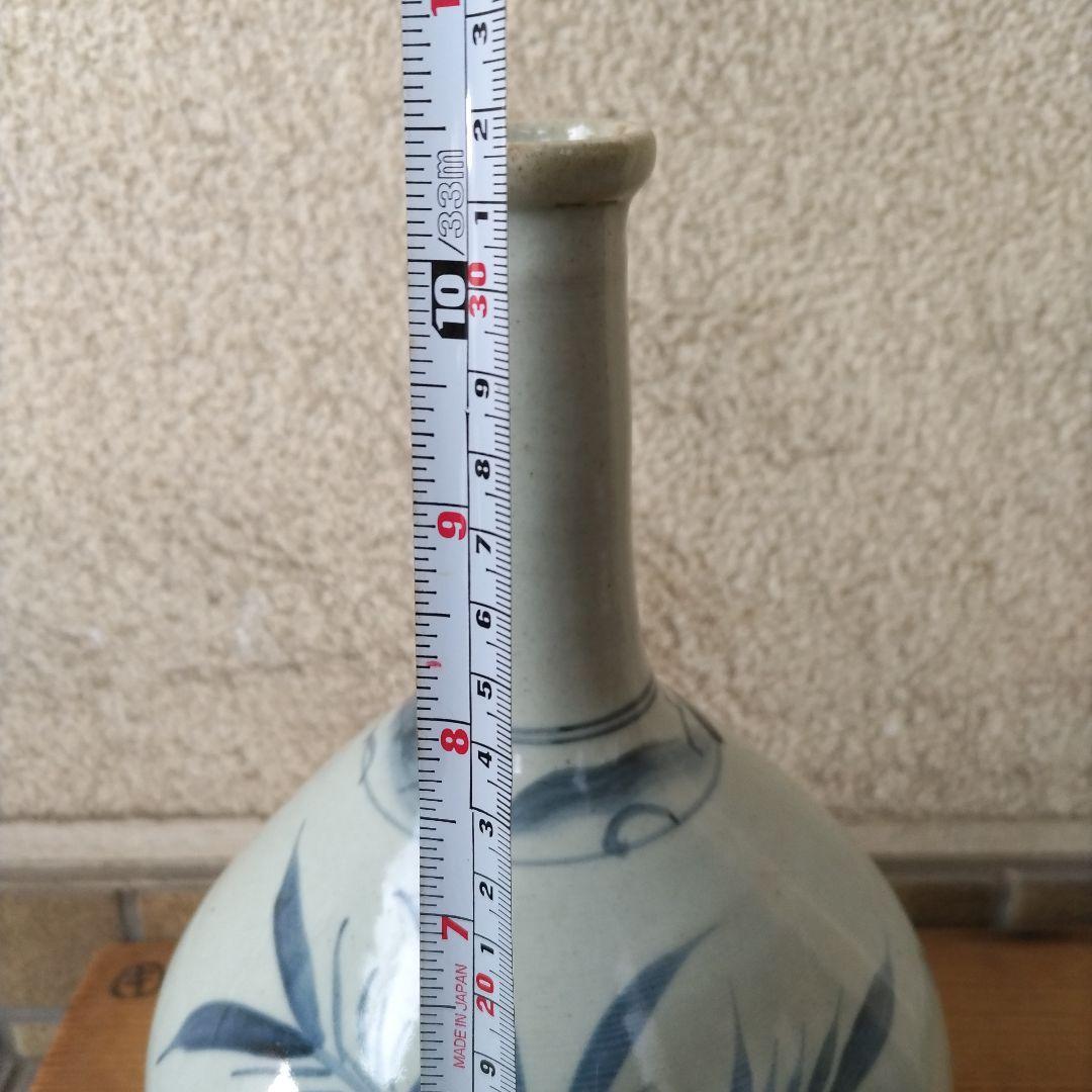 古伊万里の大きな笹徳利 江戸後期 有田焼 花入 花瓶 花器 酒器