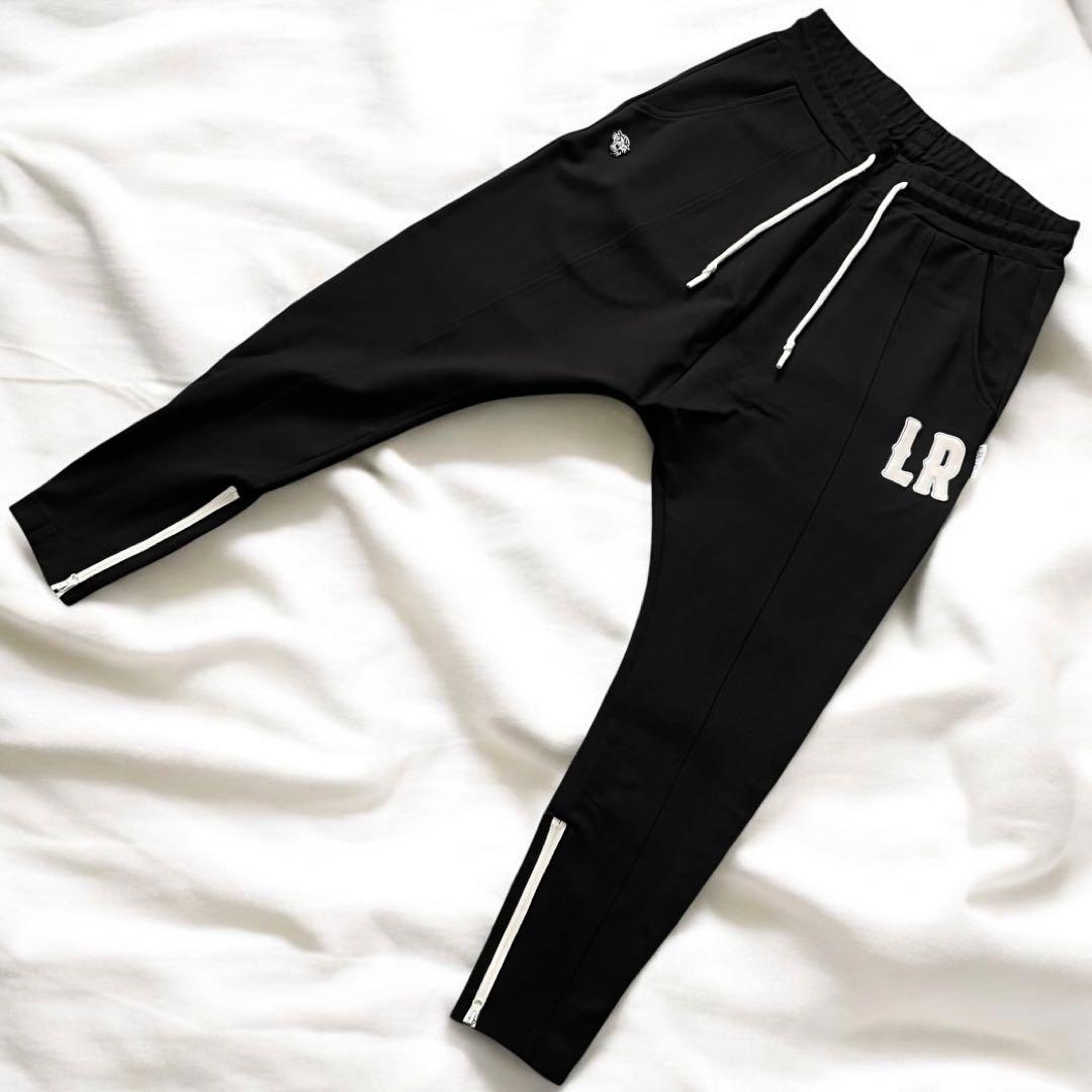 レア 美品 Libeiro スウェット サルエル ジョガーパンツ レザーパッチ