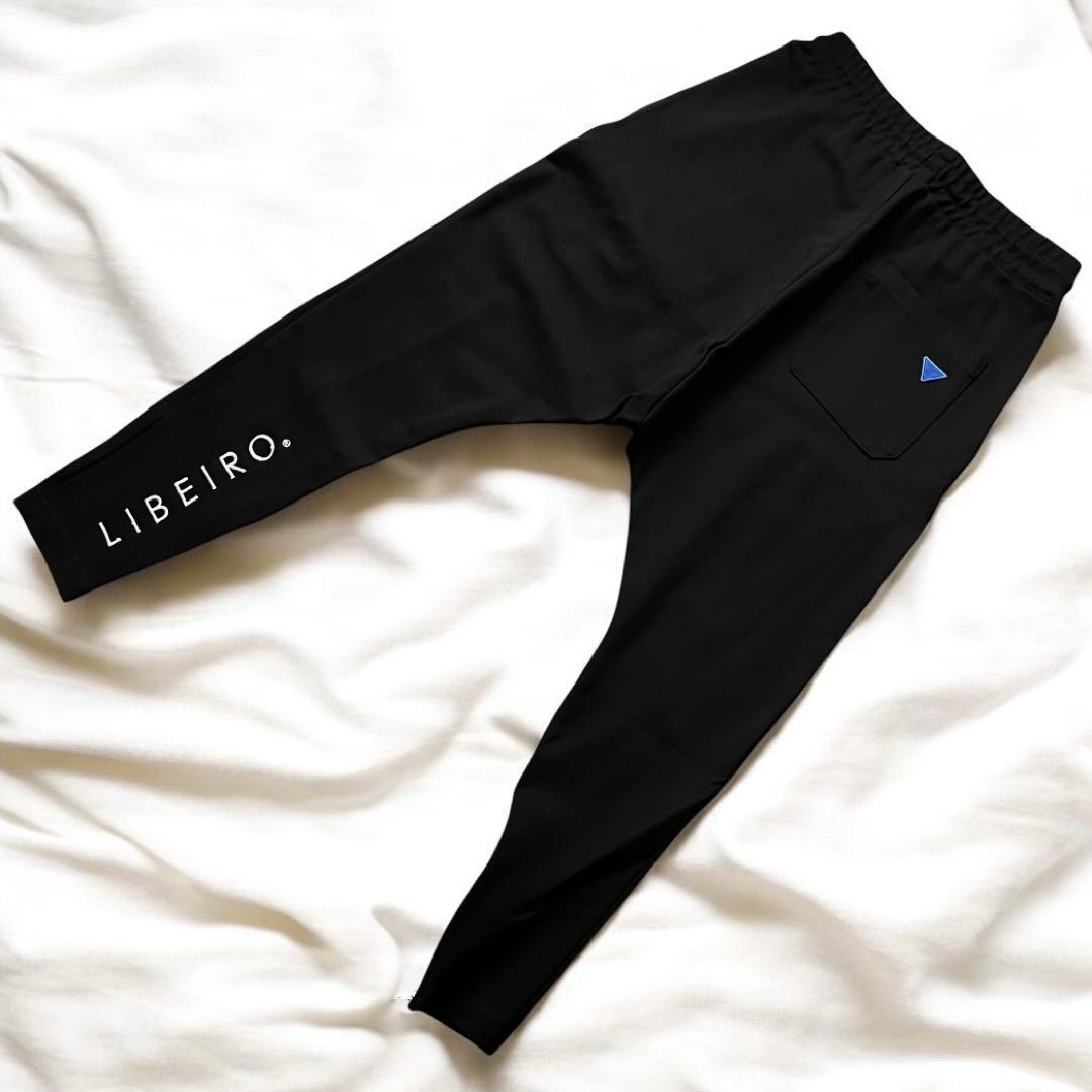 レア 美品 Libeiro スウェット サルエル ジョガーパンツ レザーパッチ