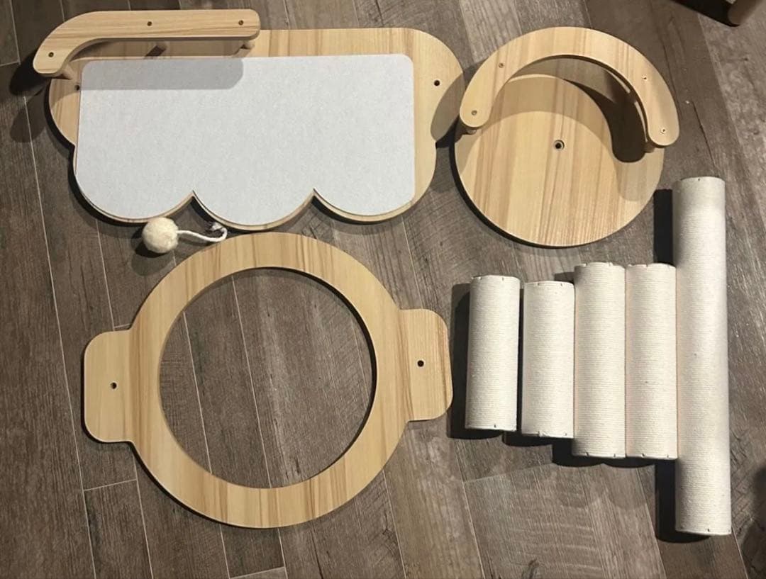 キャットタワー 木製　コットン紐　170センチ