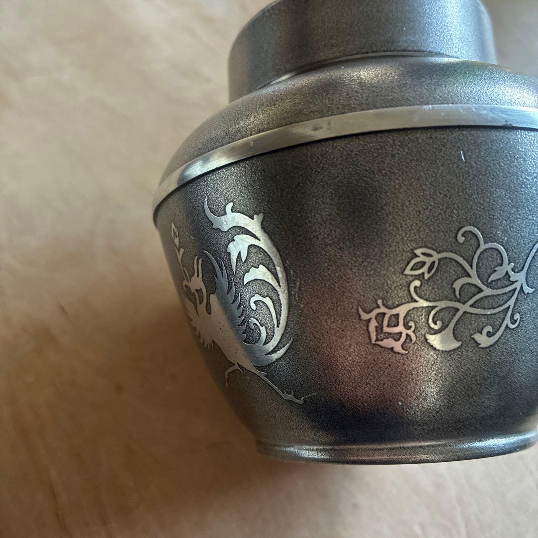 藤社薬品工業株式会社の創業100周年記念の錫製茶壺