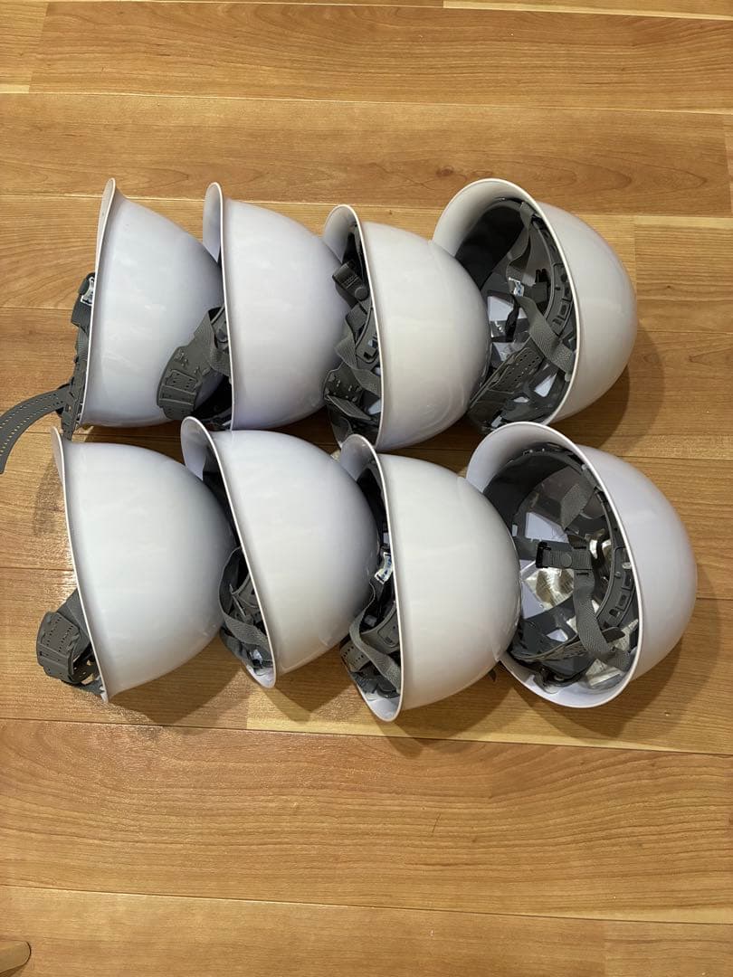 作業用ヘルメット 防災ヘルメット 未使用 JIS規格 白 8個セット まとめ売り