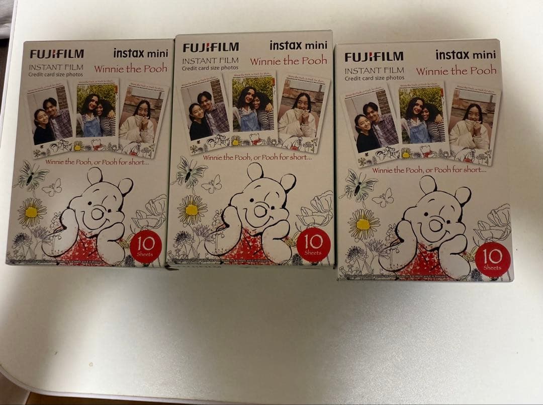 チェキ専用フィルム 絵柄入りフレームタイプ (くまのプーさん) 9個