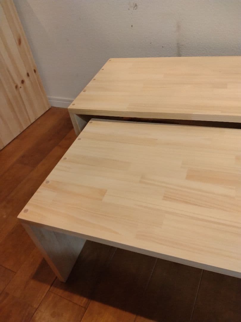 木製　ハンドメイド　オーダー　コの字型　踏み台　ベンチ　水槽台　サイドテーブル