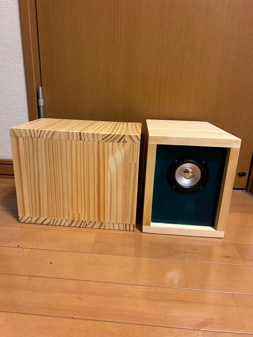 自作スピーカー ダブルバスレフ型グリーンバッフル