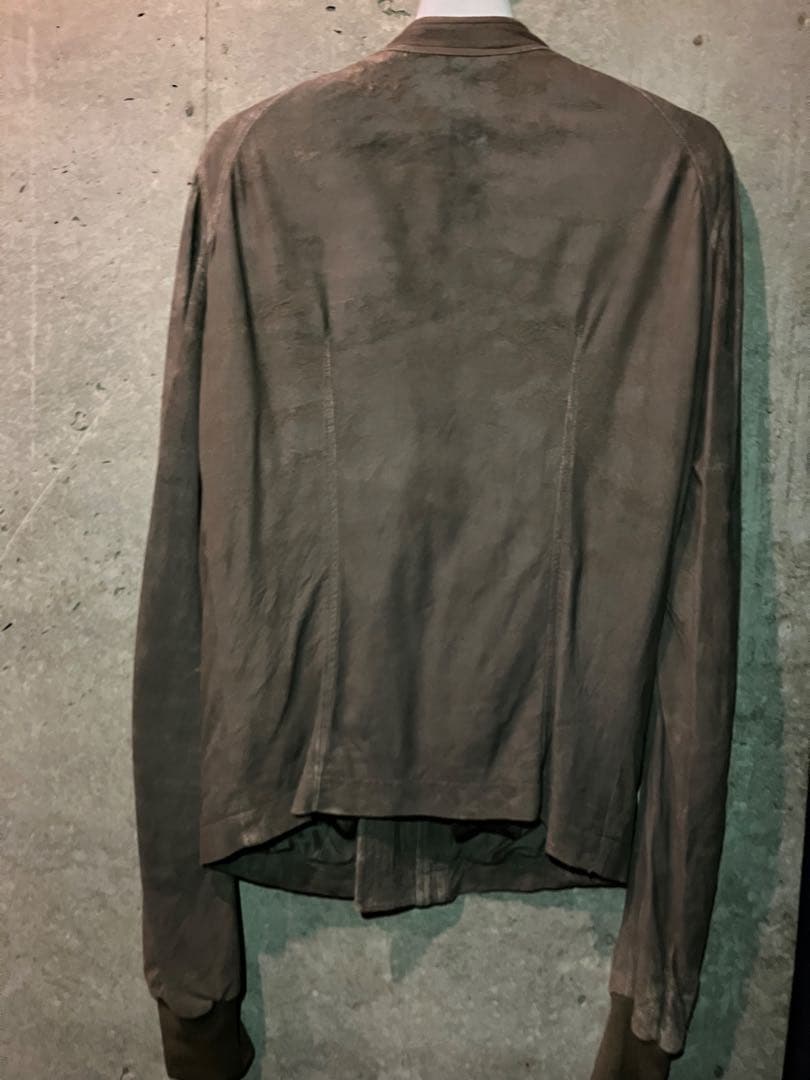 Rick Owens インターシャ シングルライダースブリスター加工 DUST