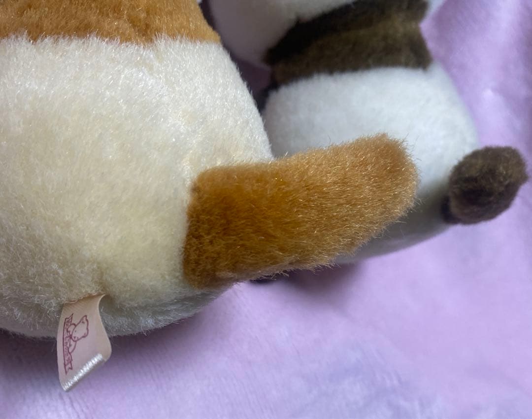 ぬいぐるみの三英　希少　たぬき　ペア　ぬいぐるみ　レトロ