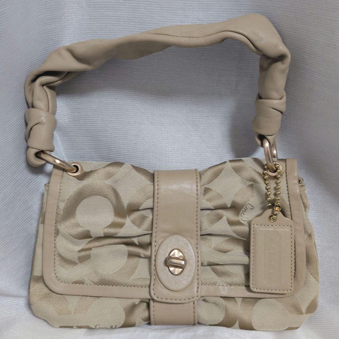 COACH 13408 ハンドバッグ　ワンショルダーバッグ　ベージュ