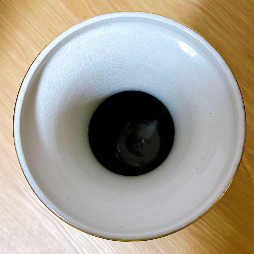 九谷焼 九谷松鶴作 金襴手三十六歌仙図 　花瓶 壺