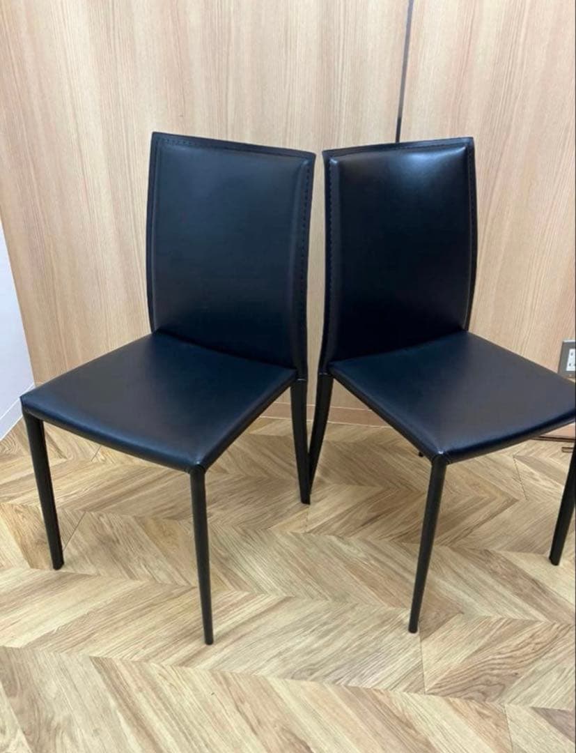 クラスティーナ ダイニング チェア イス 椅子 2脚セット 美品 ブラック 黒