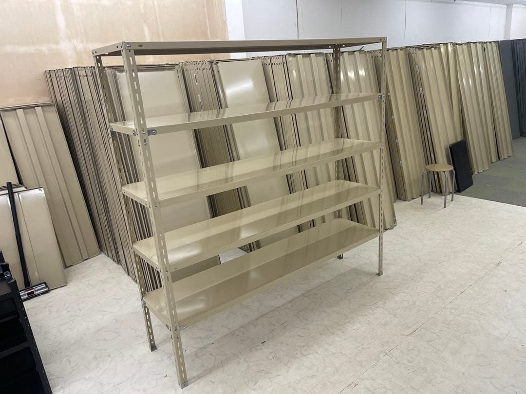 スチールラック 180×45×180 5段 ベージュ 5台分 福井県引き取り限定