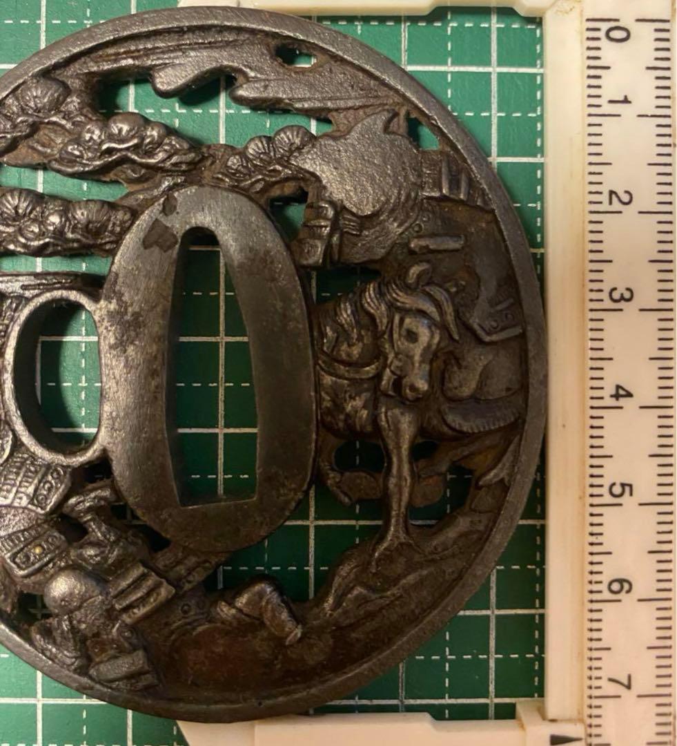 希少　鍔　つば　日本刀　刀鍔　鐔　ツバ　アンティーク 美術品