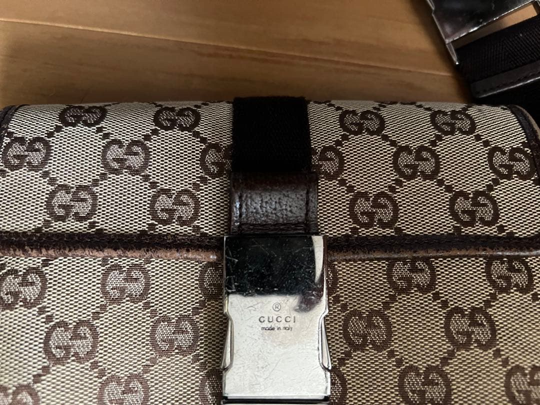 GUCCI GGキャンバス ショルダーバッグ ウエストバッグ
