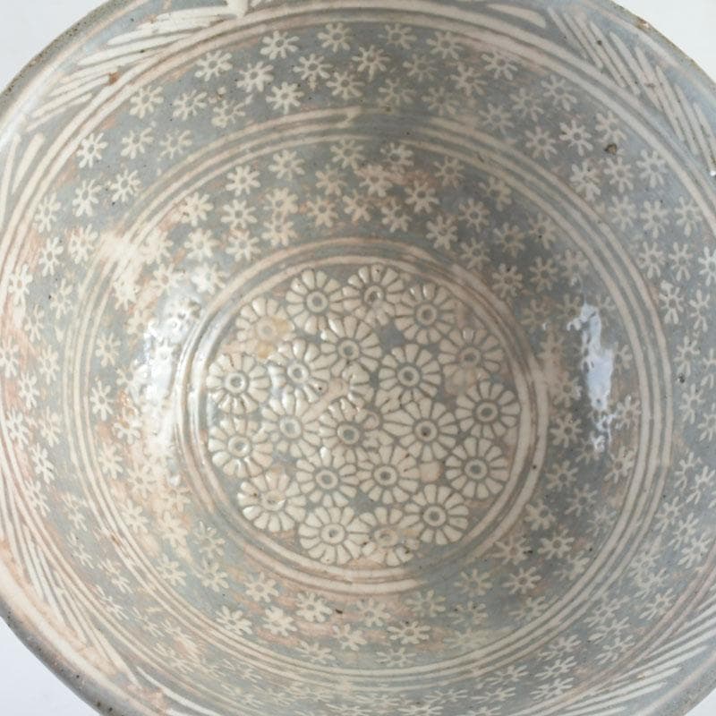 美優 茶道具　金海駕洛窯　三島　数茶碗　五客　共箱　V　9468